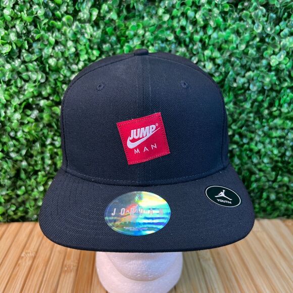 Nike Jordan Pro Jumpman Classics Cap Black Red Snapback Youth Hat - Picture 1 of 11